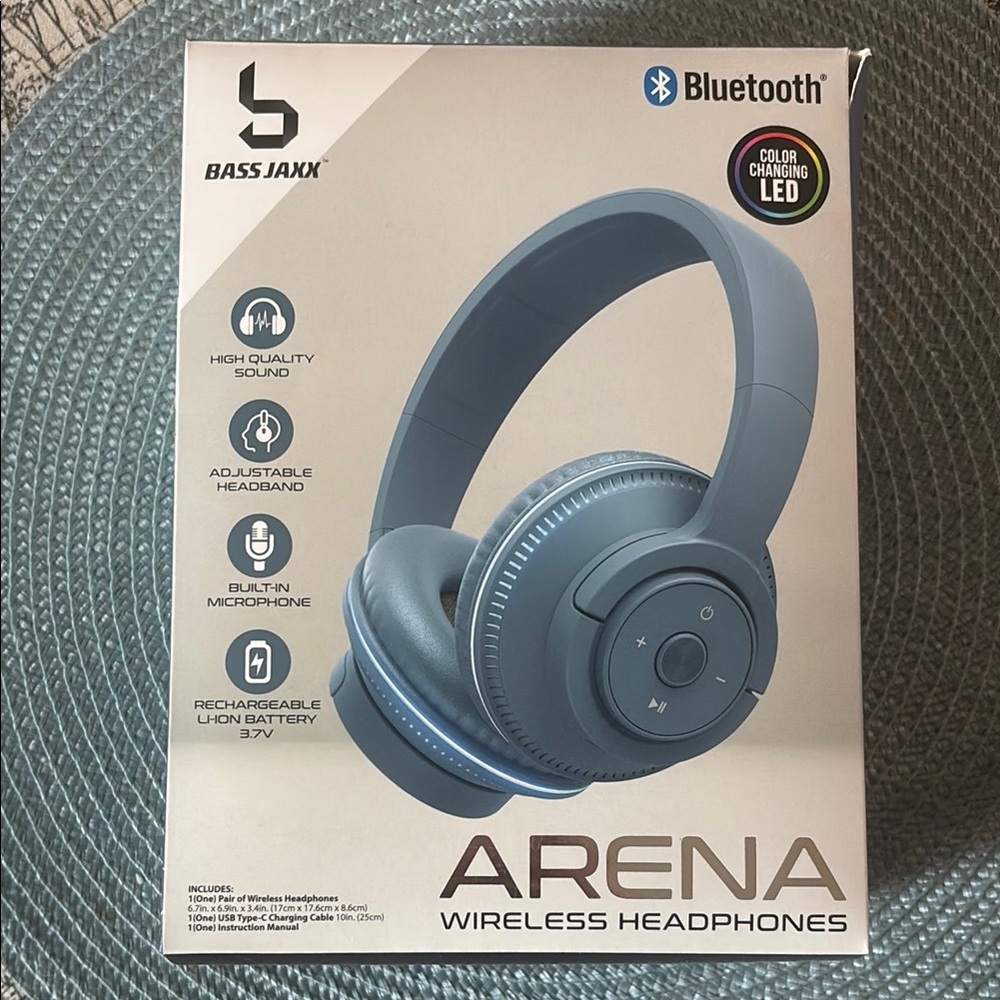 New with Box Blue Wireless Bluetooth Headphone